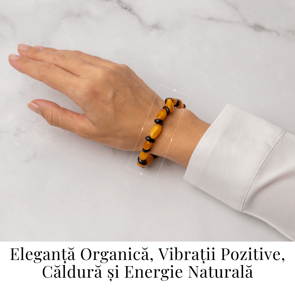 Bratara Chihlimbar Galben si Maro-Rosiatic – Armonie Naturala, Protectie si Caldura Solara [2]