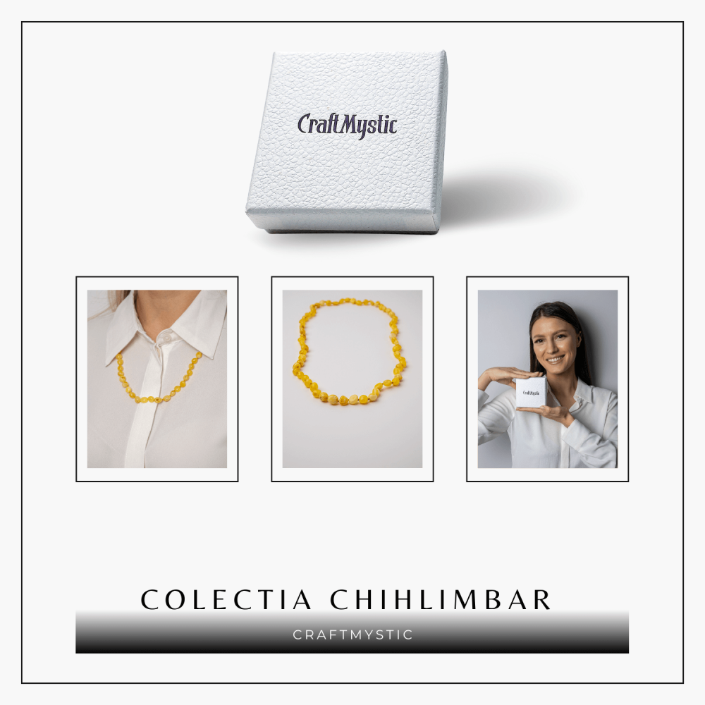Colier Chihlimbar Galben Natural – Lumina Solara, Armonie si Eleganta Organica [8]