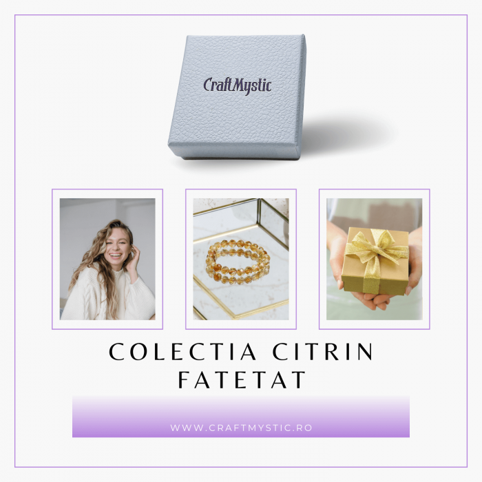 Bratara Elastica Radianta cu Citrin Fatetat de 8mm - Luminozitate si Abundenta [6]