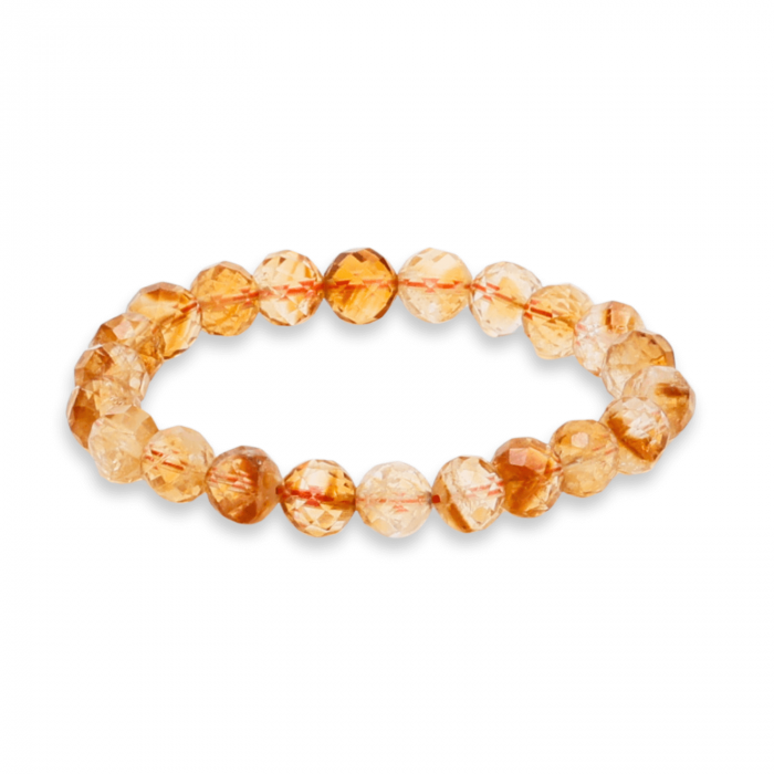 Bratara Elastica Radianta cu Citrin Fatetat de 8mm - Luminozitate si Abundenta [7]