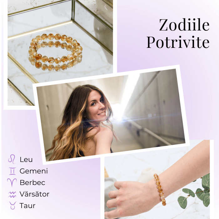 Bratara Elastica Radianta cu Citrin Fatetat de 8mm - Luminozitate si Abundenta [2]