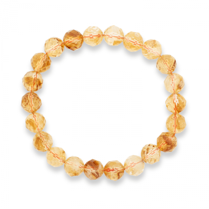 Bratara Elastica Radianta cu Citrin Fatetat de 8mm - Luminozitate si Abundenta [1]