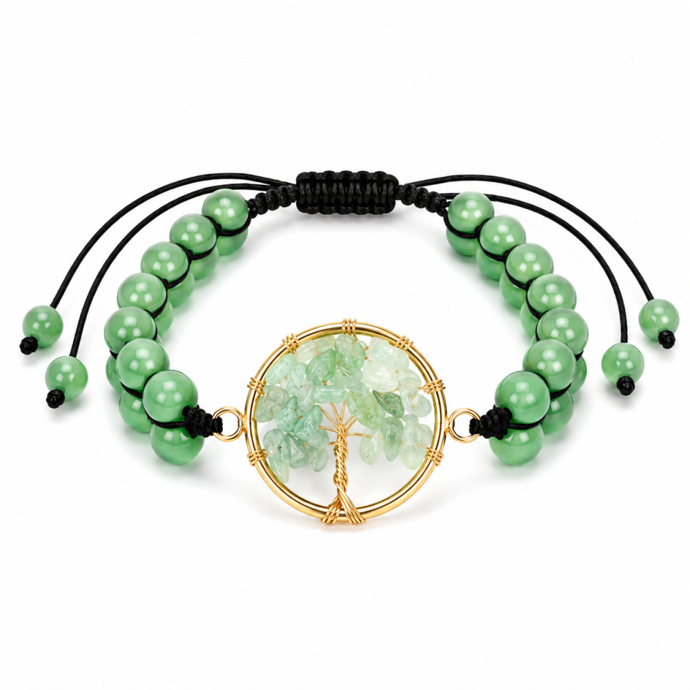 Bratara cu Aventurin Verde si Arborele Vietii – Prosperitate, Armonie si Noroc [1]