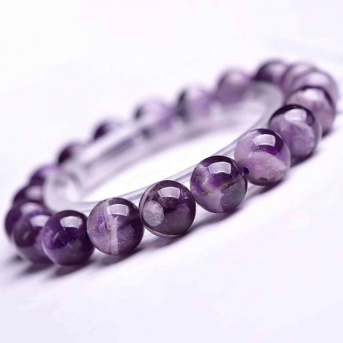 Bratara cu cristale 8mm semipretioase naturale Ametist - Pentru Femei si Barbati, Noroc, Echilibru, Reducerea Anxietatii [6]