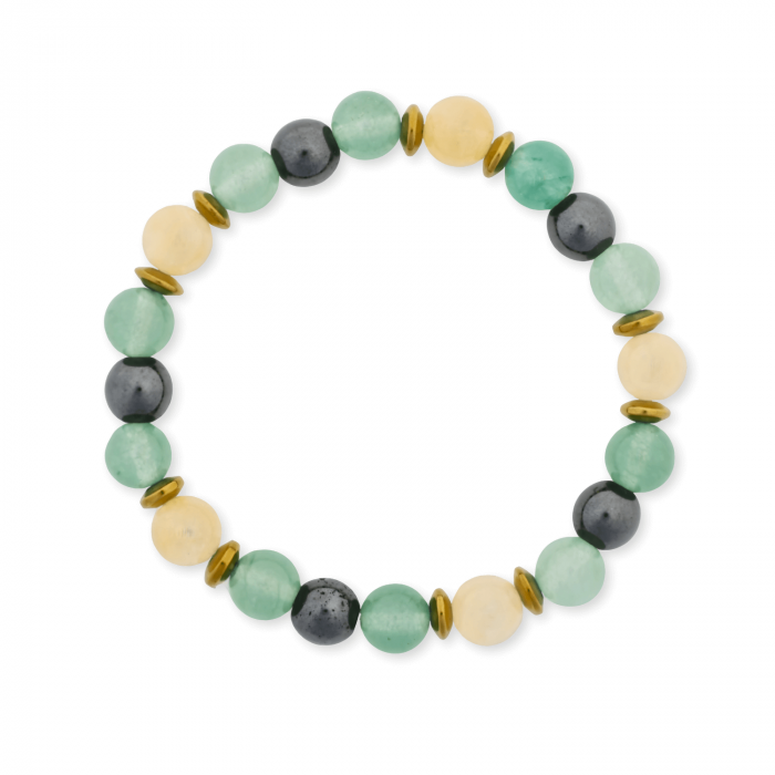 Bratara Elastica Energetizanta cu Margele 8mm din Citrin, Aventurin Verde si Hematit - Harmonie si Echilibru [1]