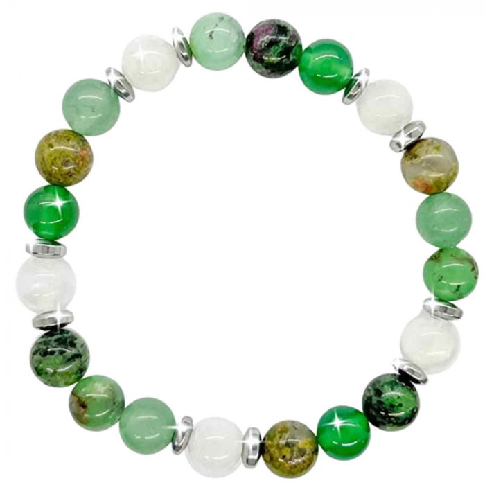 Bratara elastica "fertilitate" din cristale naturale vindecatoare cu margele de 8 mm - Potrivire elastica pentru majoritatea incheieturilor [1]