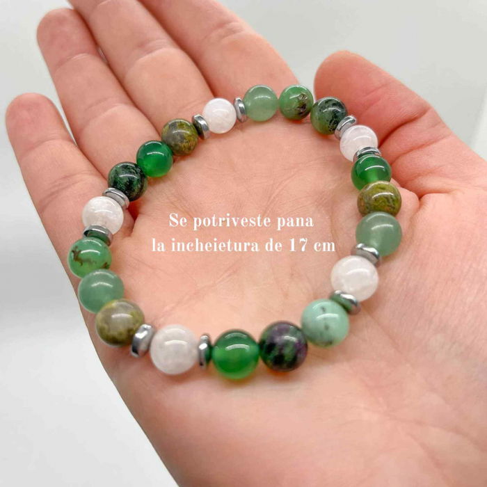 Bratara elastica "fertilitate" din cristale naturale vindecatoare cu margele de 8 mm - Potrivire elastica pentru majoritatea incheieturilor [3]