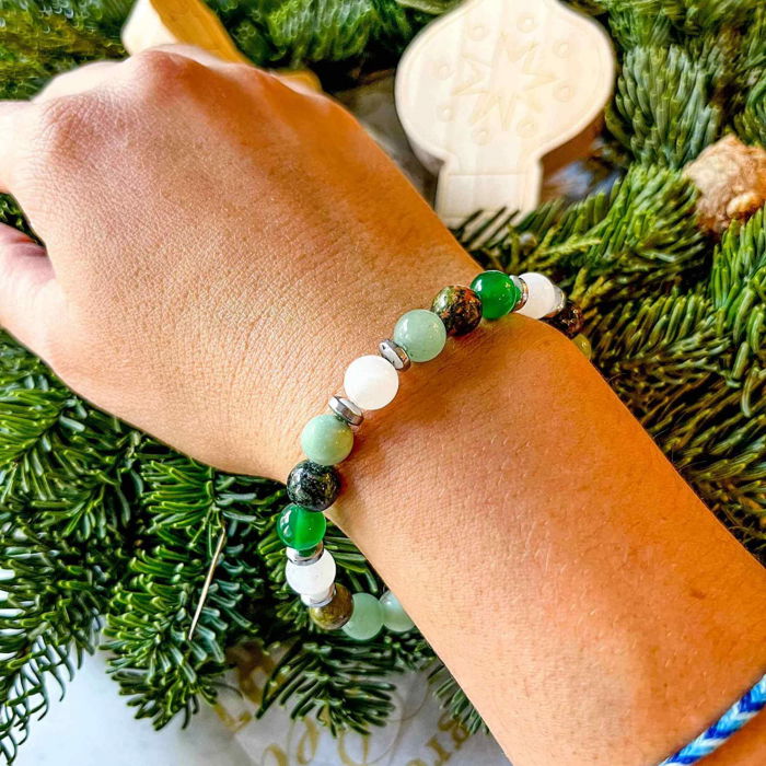 Bratara elastica "fertilitate" din cristale naturale vindecatoare cu margele de 8 mm - Potrivire elastica pentru majoritatea incheieturilor [4]