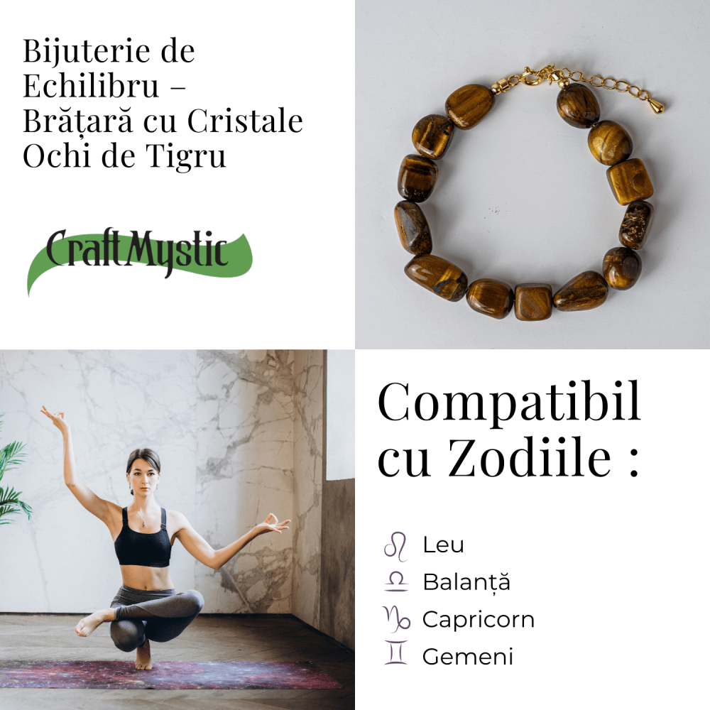 Bijuterie de Echilibru – Bratara cu Cristale Ochi de Tigru [5]
