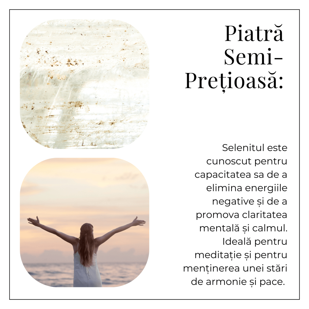 Bratara din Selenit Natural 8mm – Echilibru si Claritate [9]
