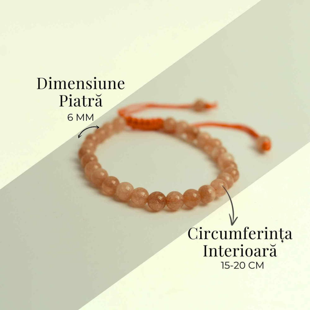 Bratara cu piatra soarelui 6mm ajustabila – Incredere si Energie [5]