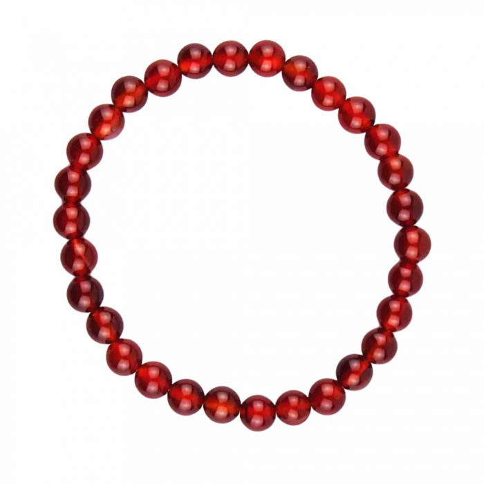 Bratara elastica cu margele 6mm din pietre naturale Carneol pentru barbati si femei - [3]