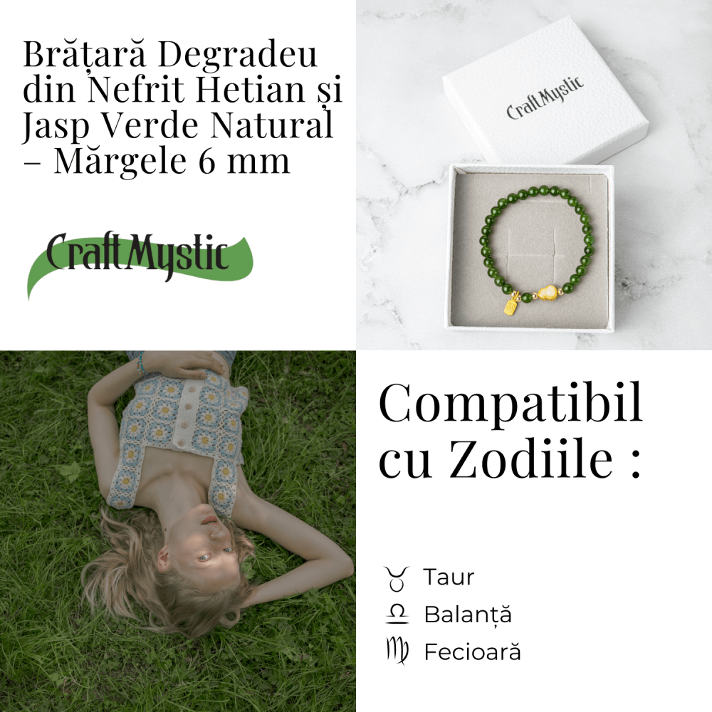Bratara elastic din jasp verde natural si nefrid hetian – echilibru si vitalitate [5]
