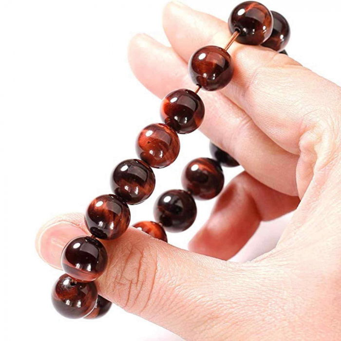 Bratara din piatra semipretioasa Ochi de Tigru Rosu Dragon's Eye - Stimulare, Incredere si Armonie intr-un Accesoriu Atragator [7]
