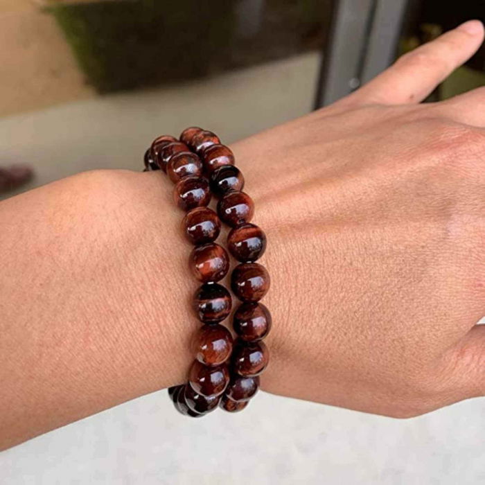 Bratara din piatra semipretioasa Ochi de Tigru Rosu Dragon's Eye - Stimulare, Incredere si Armonie intr-un Accesoriu Atragator [5]