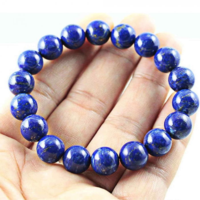 Bratara din pietre semipretioase 8mm Lapis Lazuli lucrata manual - Bratara stretch cu margele [3]