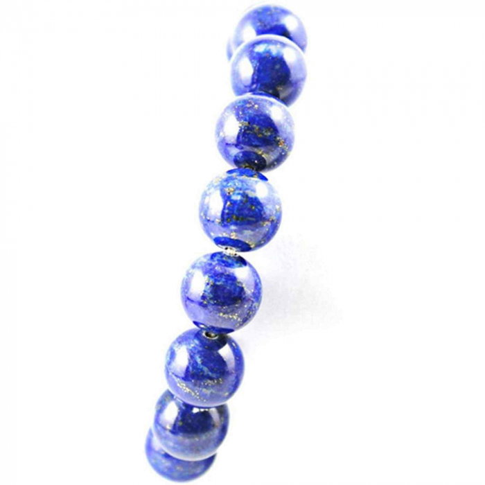 Bratara din pietre semipretioase 8mm Lapis Lazuli lucrata manual - Bratara stretch cu margele [7]