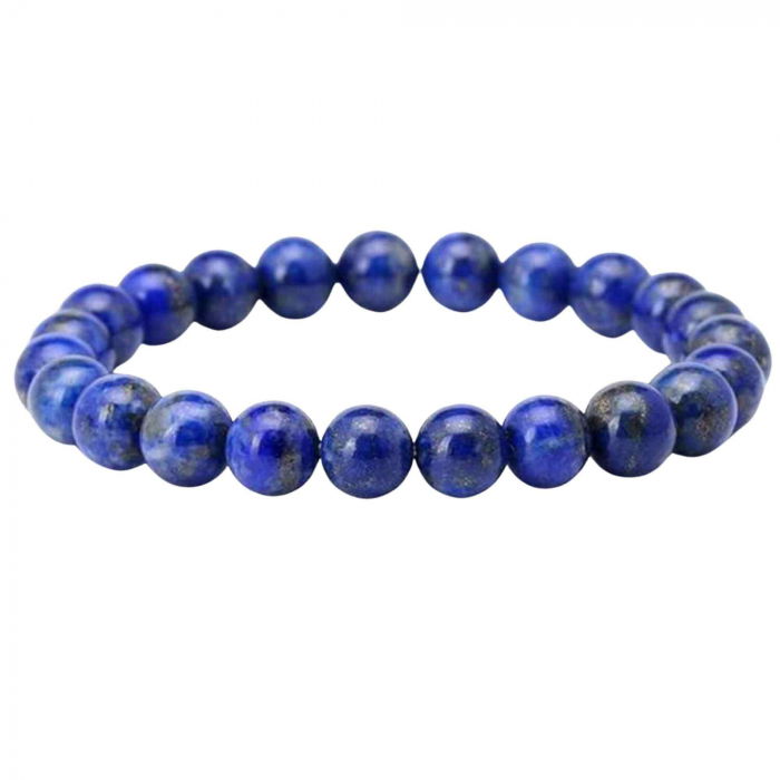 Bratara din pietre semipretioase 8mm Lapis Lazuli lucrata manual - Bratara stretch cu margele [1]