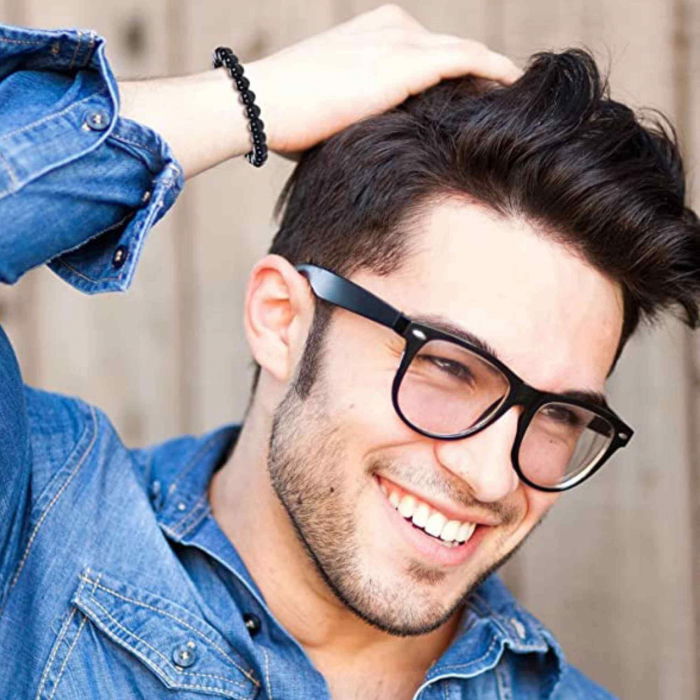 Bratara cu Margele de 8mm din Cristale Semipretioase Onyx Negru, Curea de Mana Reglabila pentru Incheietura Mainii, Eliminator de Energie Negativa [2]