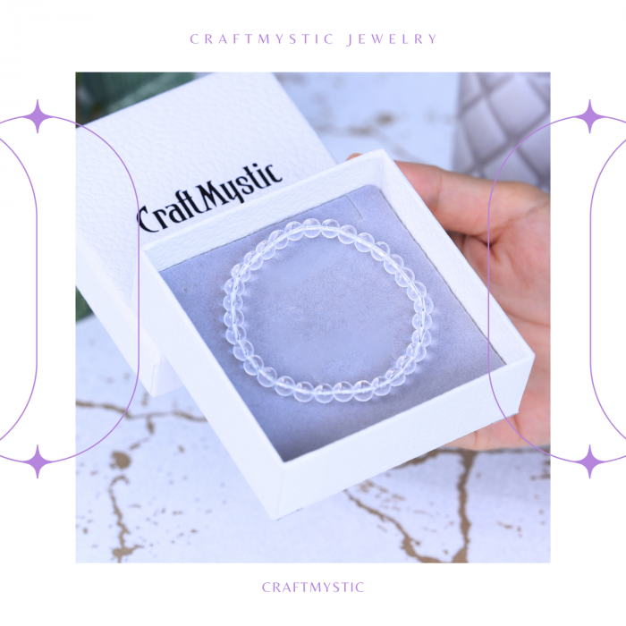 Bratara Elastica cu Margele 6mm Cuart transparent  Energie Pozitiva [7]