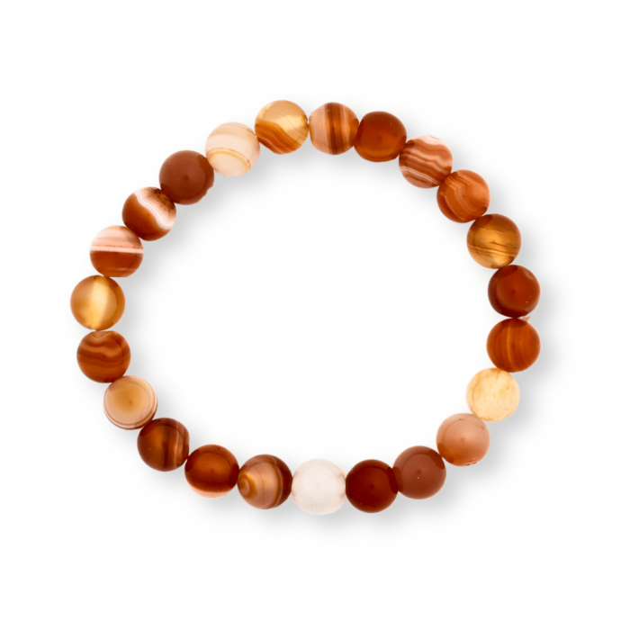 Bratara Elastica cu Margele de Carneol 8mm - Pulsul Creativitatii si Energiei [1]