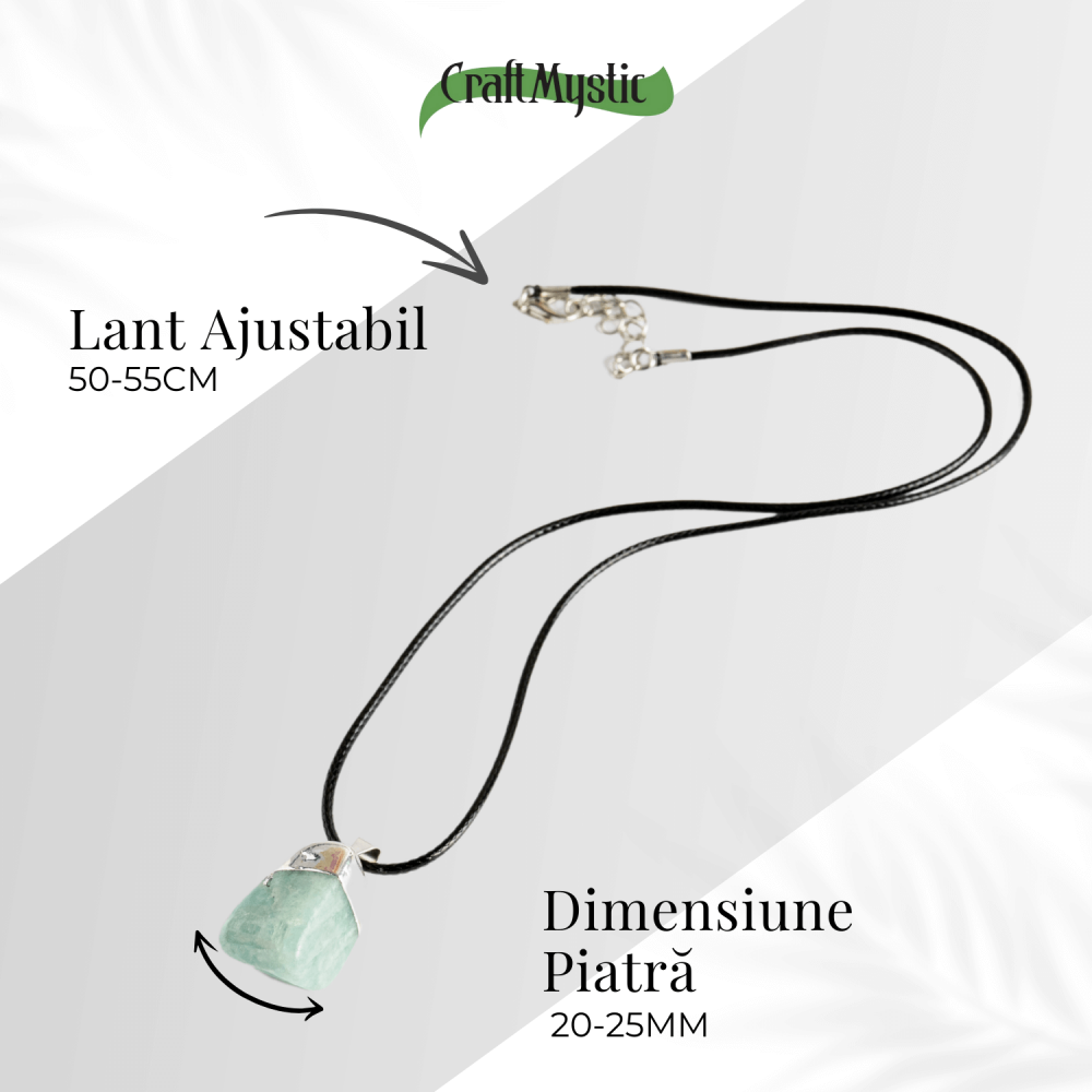 Colier cu Piatra Rulata de Amazonit Natural – Liniste, Echilibru si Claritate Interioara [4]