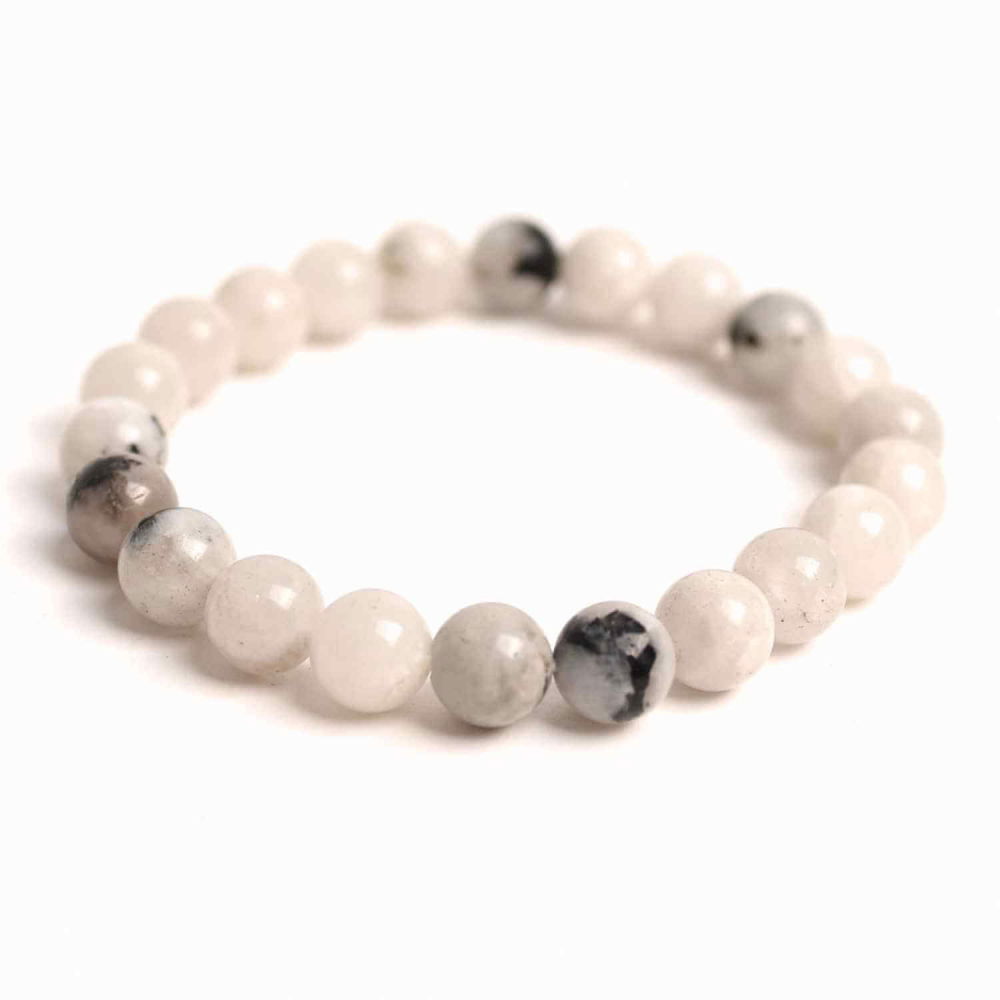 Bratara Elastica cu Margele 8mm din Piatra Lunii Curcubeu - Magie si Femininitate [1]