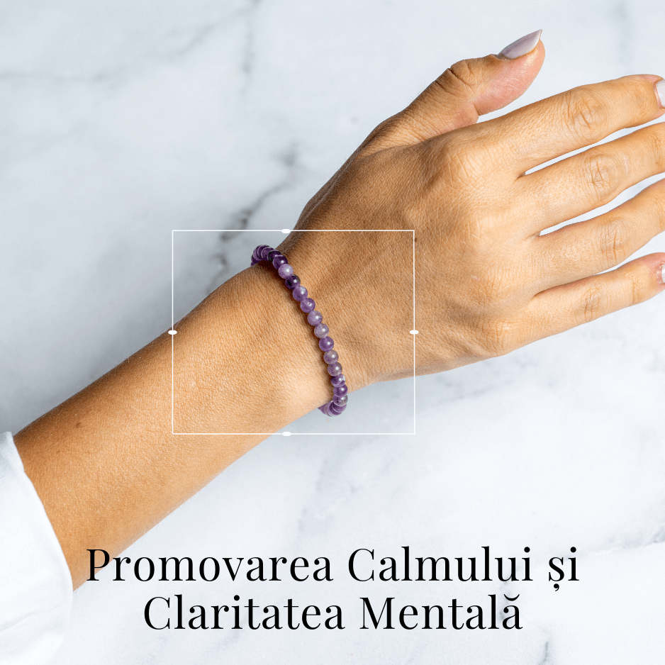 Bratara Elastica din Ametist 5mm – Claritate Mentala si Echilibru Emoțional [2]