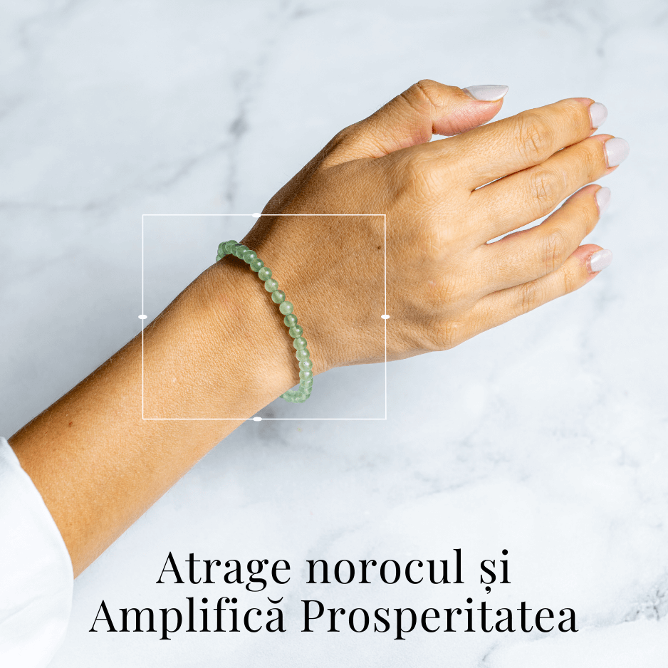 Bratara Elastica din Aventurin Verde 5mm – Noroc si Abundenta [2]