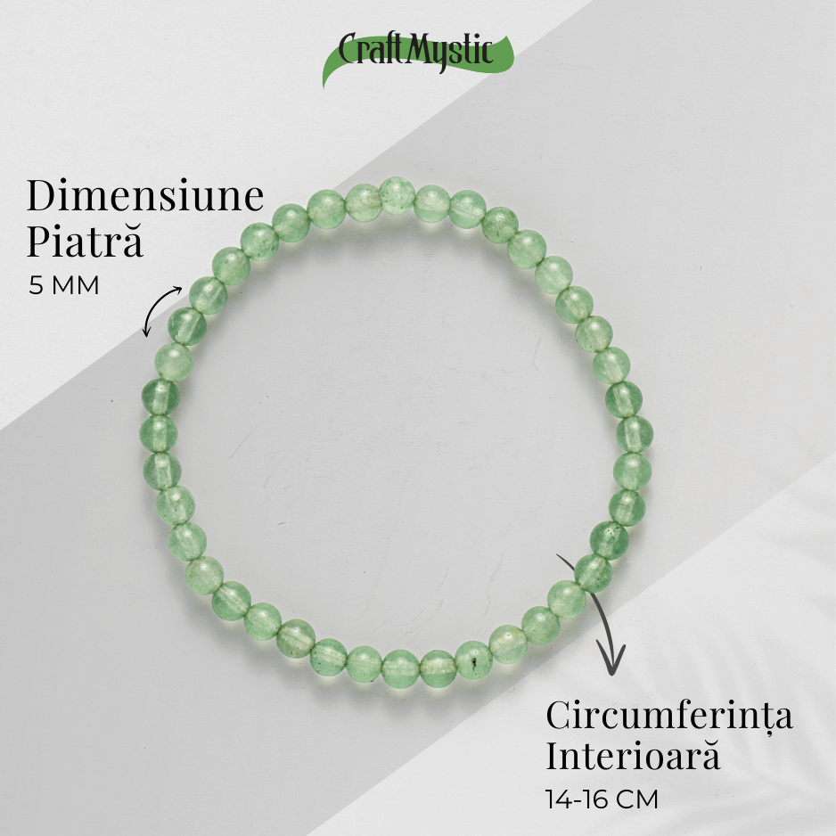 Bratara Elastica din Aventurin Verde 5mm – Noroc si Abundenta [5]