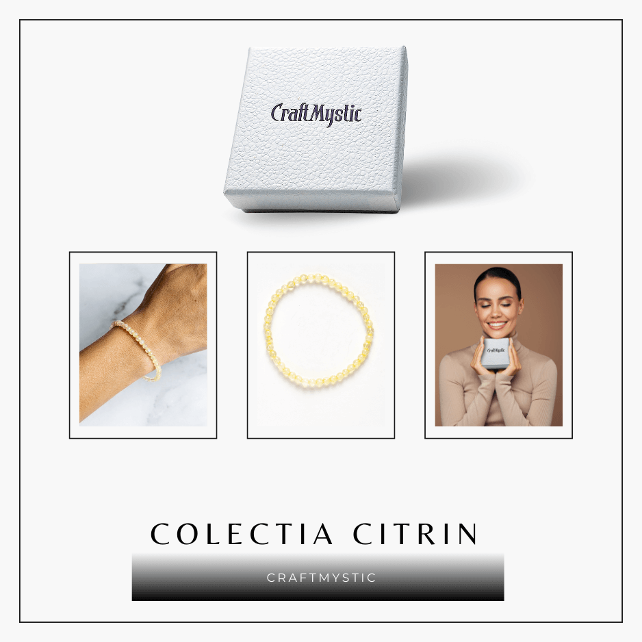 Bratara Elastica cu Margele 4 mm Naturale de Citrin – Atragerea Prosperitatii si Claritate [8]