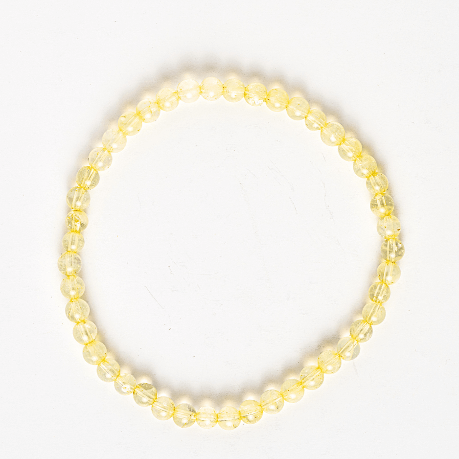 Bratara Elastica cu Margele 4 mm Naturale de Citrin – Atragerea Prosperitatii si Claritate [9]