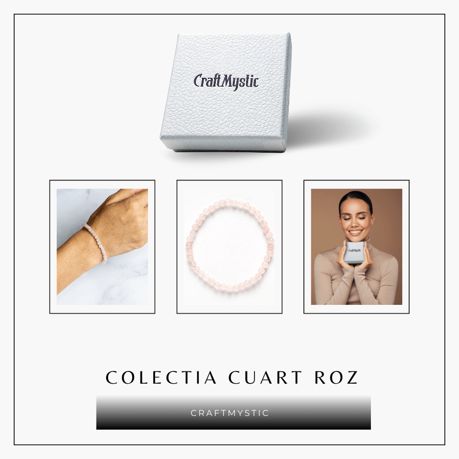 Bratara Elastica cu Margele de Cuart Roz 5mm – Iubire si Vindecare Emotionala [7]