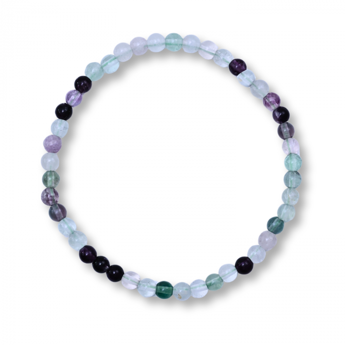 Bratara elastica cu margele 4mm Fluorit curcubeu - Claritate mentala [1]
