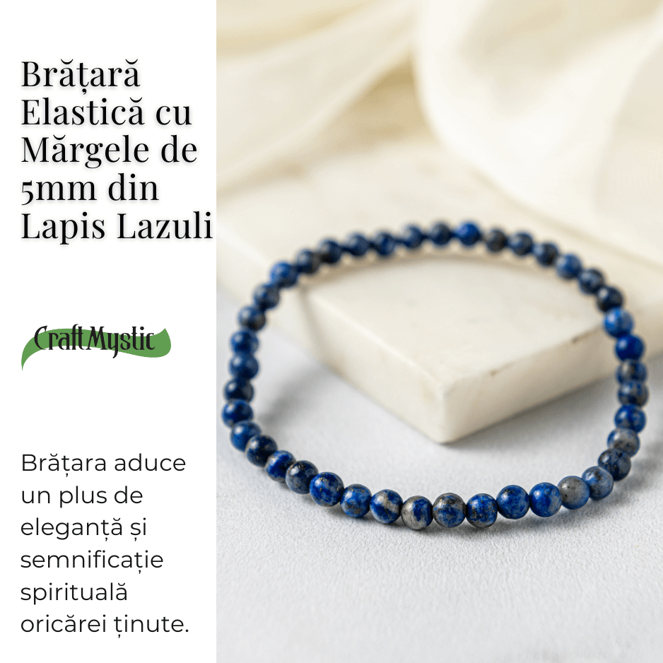 Bratara Elastica Lapis Lazuli 5 mm – Claritate si Creativitate [5]