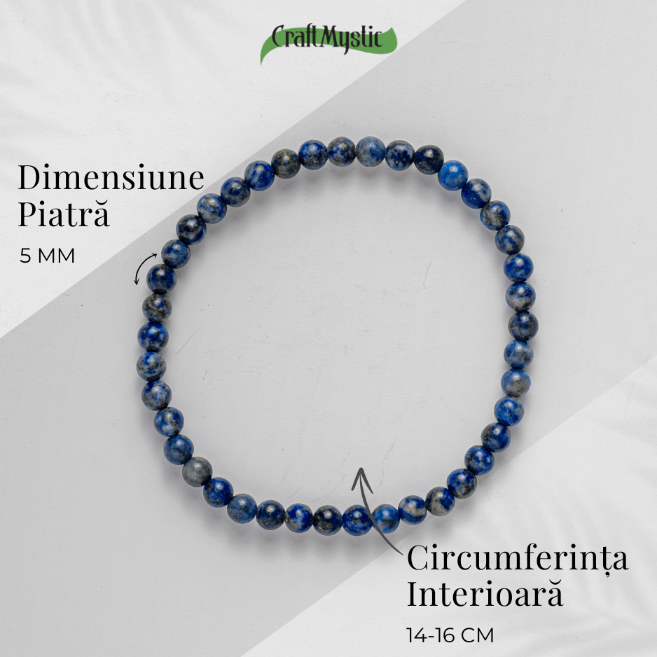 Bratara Elastica Lapis Lazuli 5 mm – Claritate si Creativitate [6]