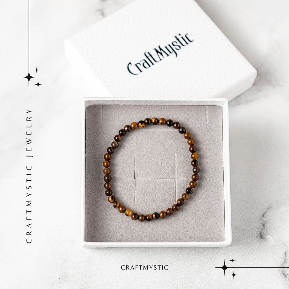 Bratara Elastica cu Margele 4 mm din Ochi de Tigru – Protectie si incredere [9]