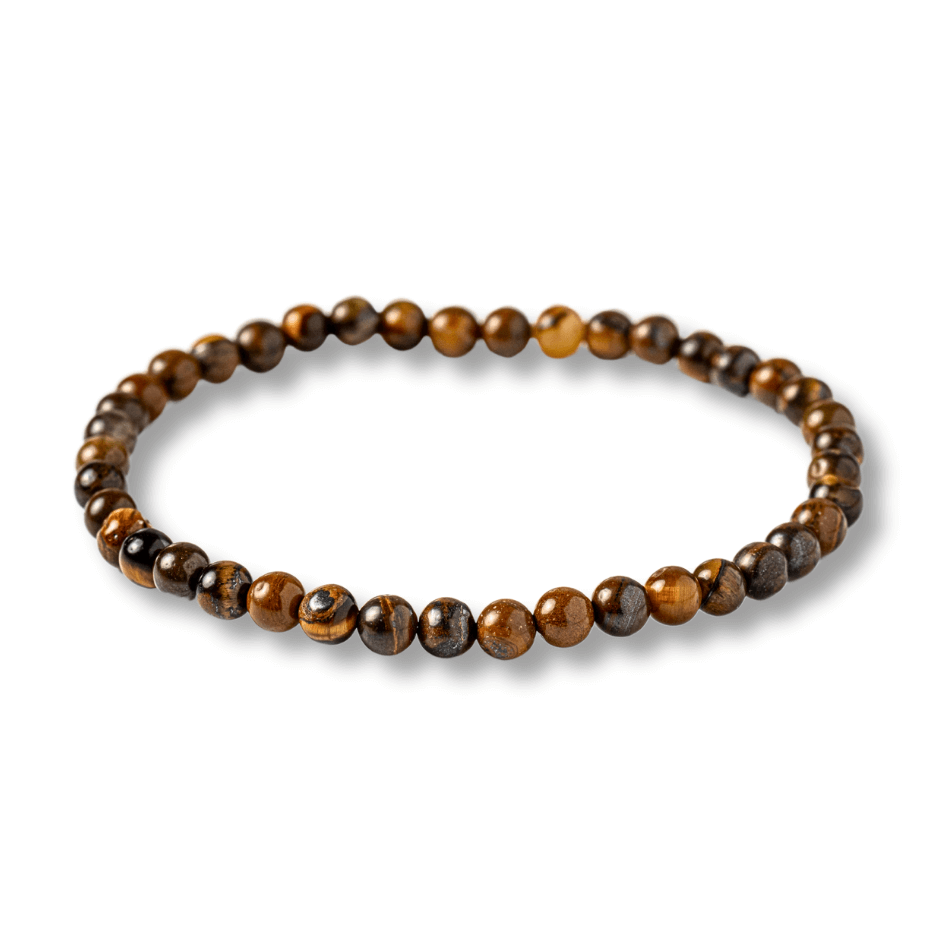 Bratara Elastica cu Margele 4 mm din Ochi de Tigru – Protectie si incredere [1]