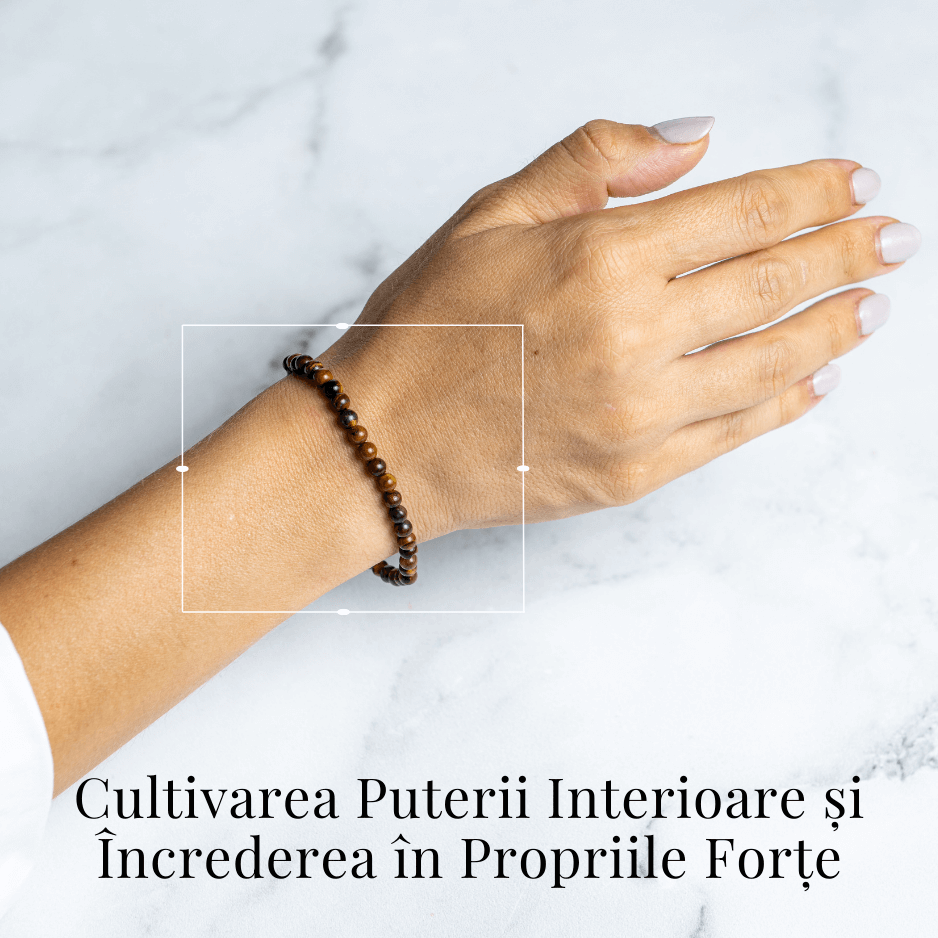 Bratara Elastica cu Margele 4 mm din Ochi de Tigru – Protectie si incredere [2]