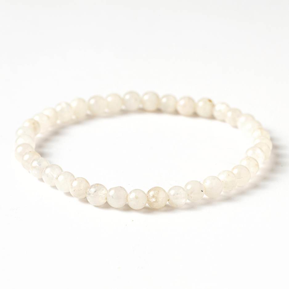 Bratara elastica cu margele 5mm naturale Piatra a Lunii Curcubeu – Echilibru si Intuitie [1]