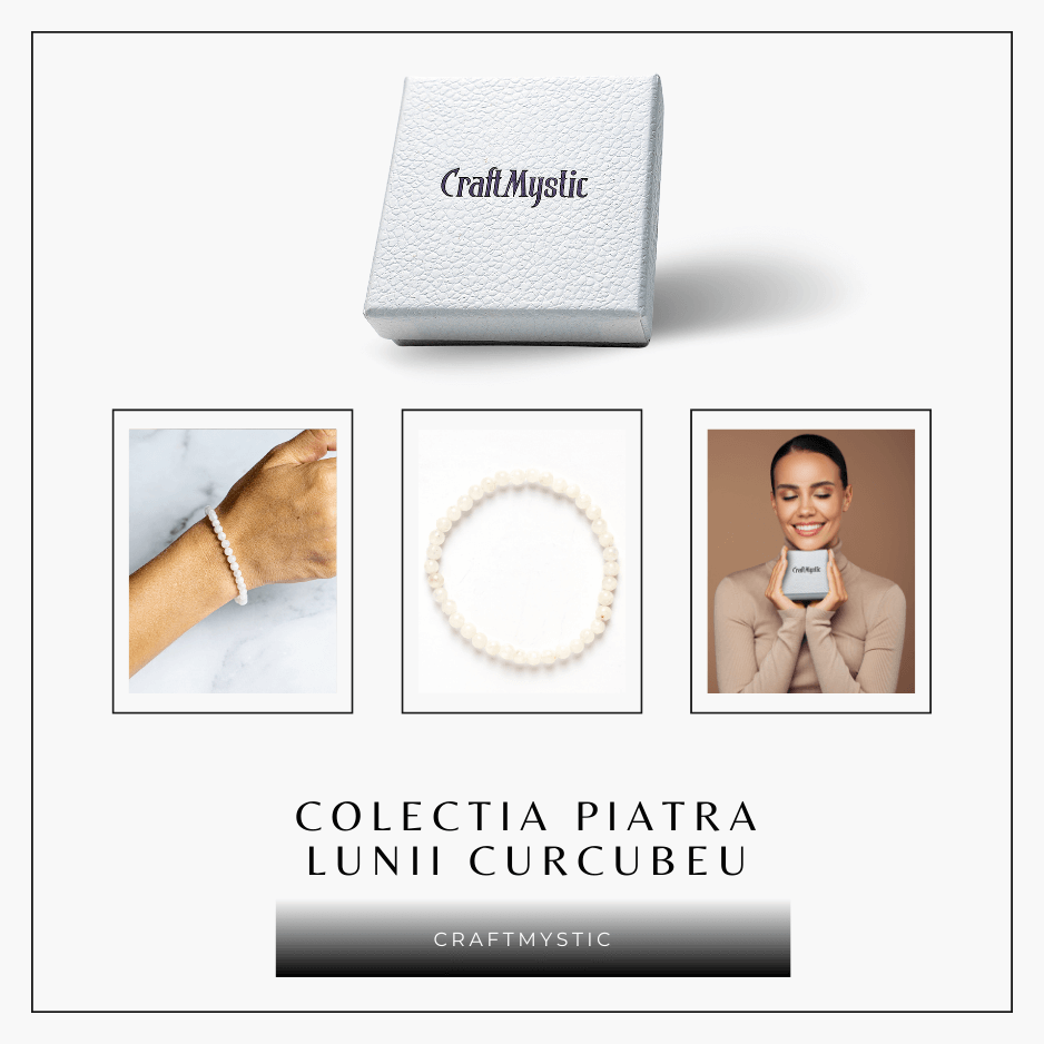 Bratara elastica cu margele 5mm naturale Piatra a Lunii Curcubeu – Echilibru si Intuitie [8]