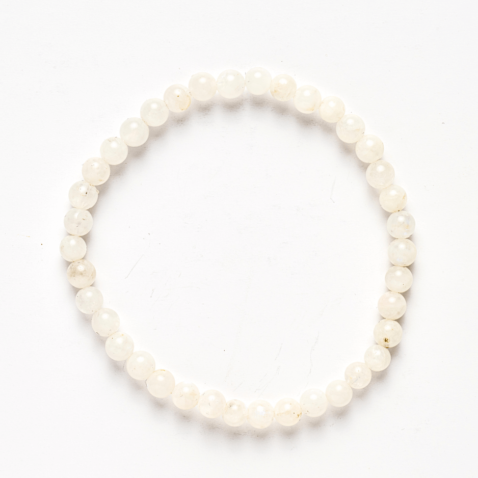 Bratara elastica cu margele 5mm naturale Piatra a Lunii Curcubeu – Echilibru si Intuitie [10]