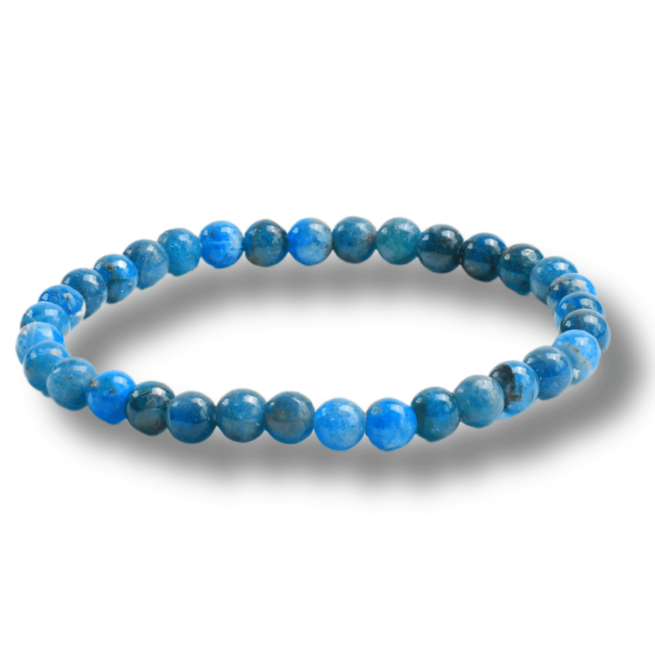 Bratara Elastica cu Margele Naturale de 6mm din Apatit Albastru [7]