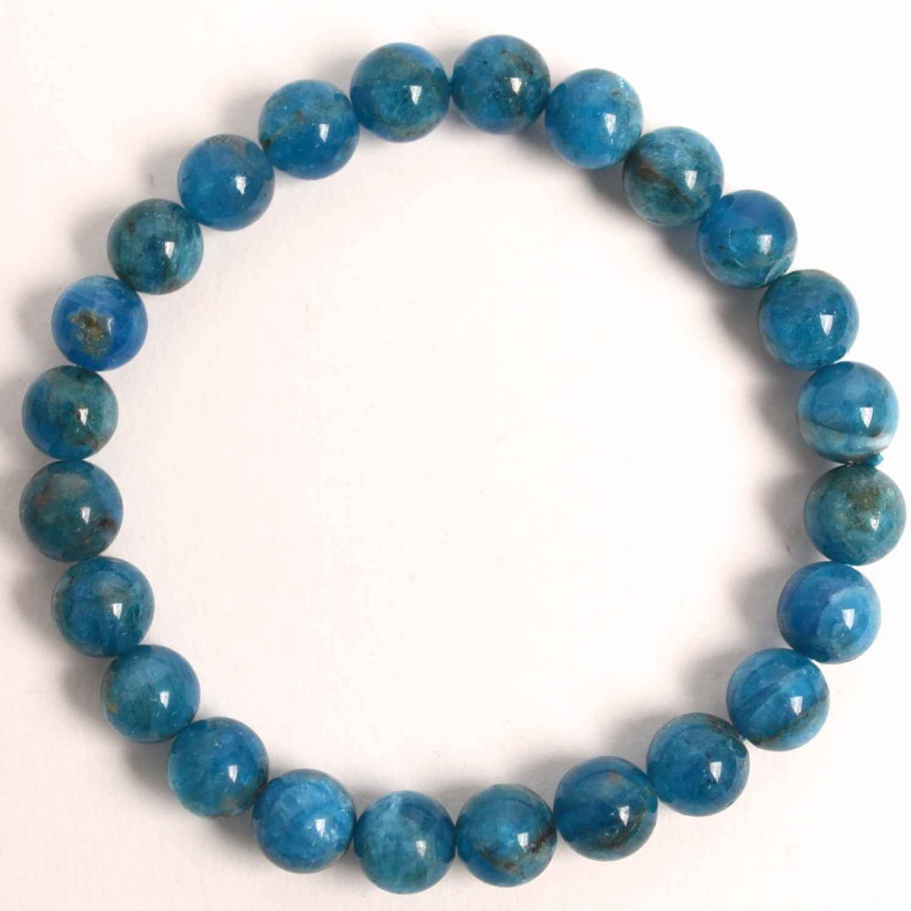 Bratara elastica 8mm din Apatit Albastru – Creativitate si claritate mentala [7]