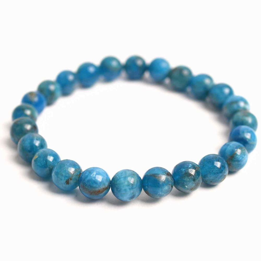 Bratara elastica 8mm din Apatit Albastru – Creativitate si claritate mentala [1]