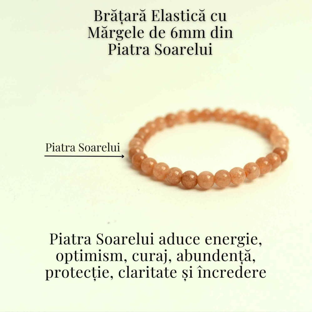 Bratara elastica cu piatra soarelui 6mm – Energie si optimism [5]