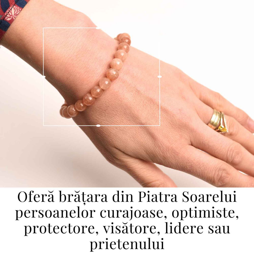 Bratara elastica cu piatra soarelui 8mm – Incredere si abundenta [2]