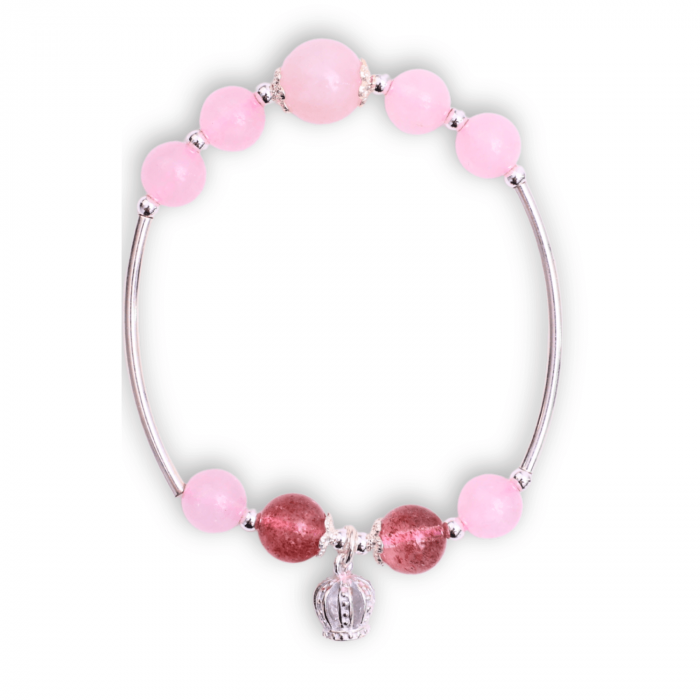 Bratara elastica cu margele 6mm din pietre naturale Carneol pentru barbati si femei - [1]