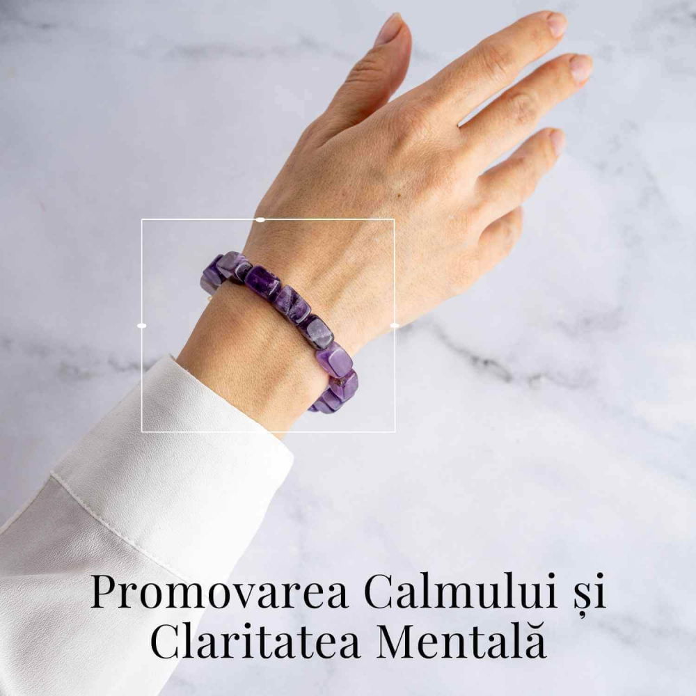 Geometrie Spirituala – Bratara cu Ametist Natural [2]