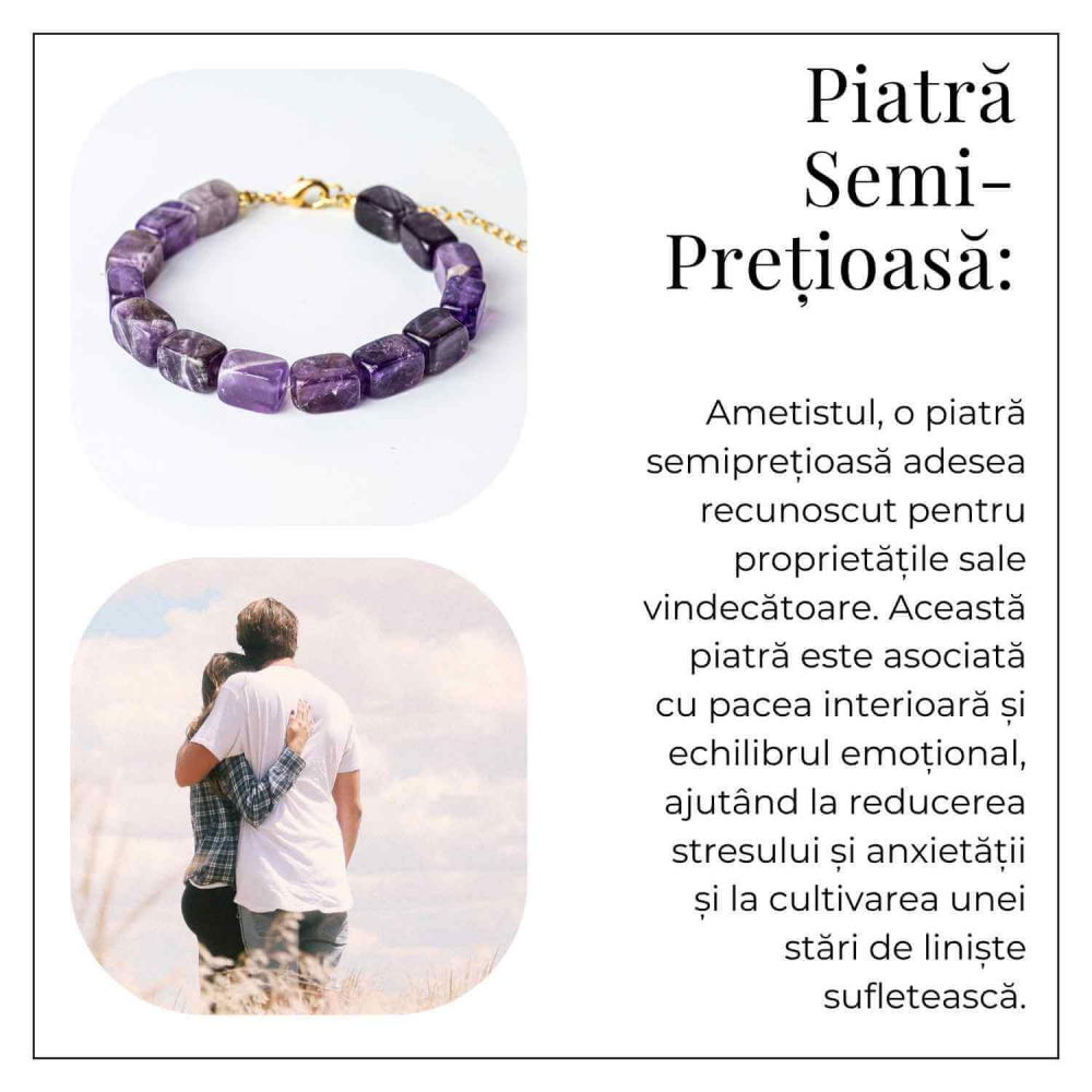 Geometrie Spirituala – Bratara cu Ametist Natural [6]